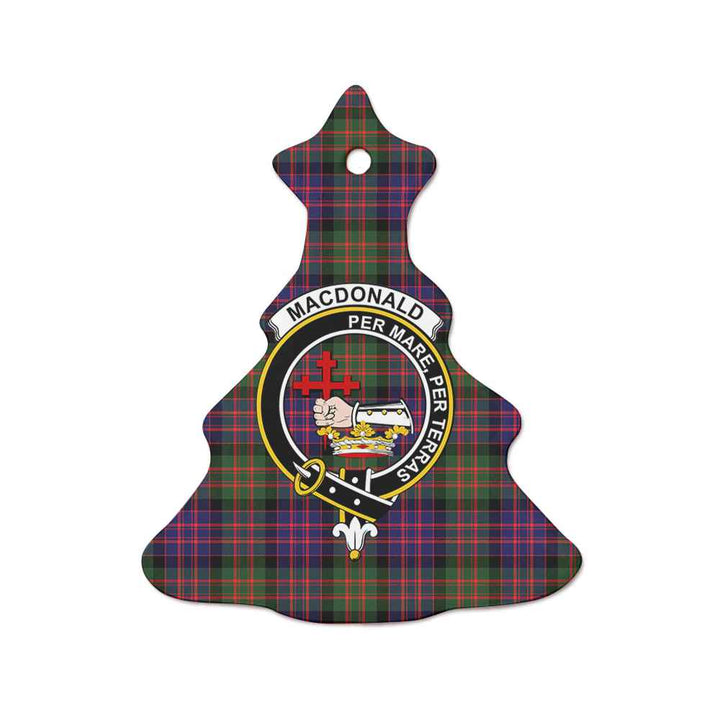 Scottish MacDonald (Clan Donald) Clan Crest Tartan Ceramic Ornament Tree Shape Tartan Plaid