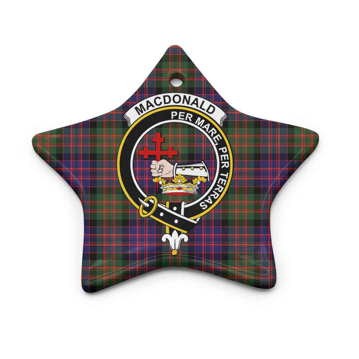 Scottish MacDonald (Clan Donald) Clan Crest Tartan Ceramic Ornament Star Shape Tartan Plaid