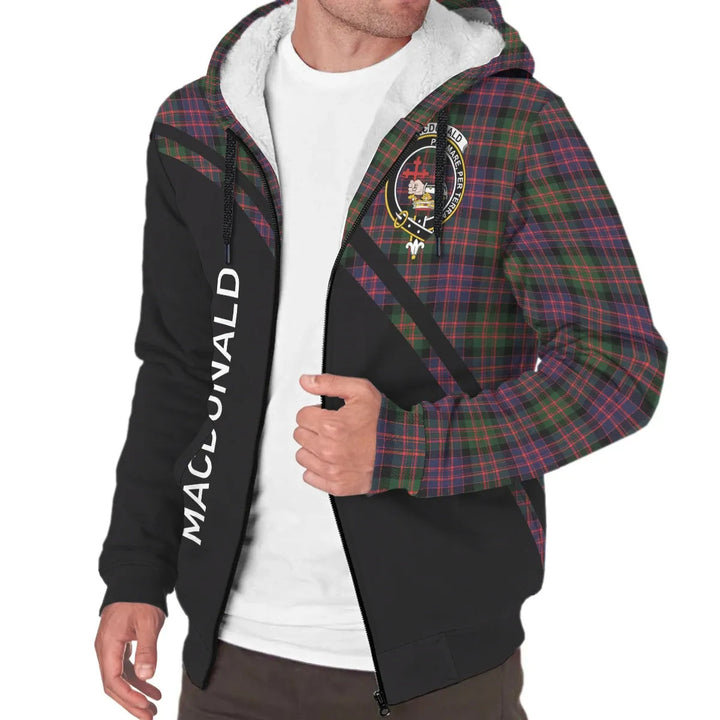 Scottish MacDonald (Clan Donald) Clan Crest Tartan Curve Sherpa Hoodie