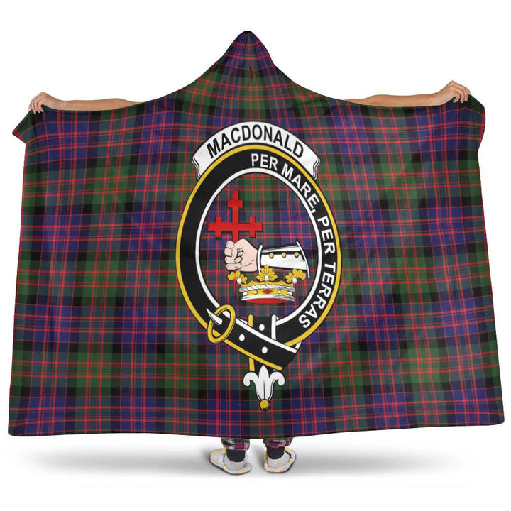 Scottish MacDonald (Clan Donald) Clan Crest Tartan Hooded Blanket Tartan Plaid 1