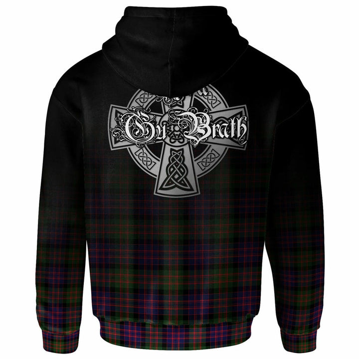 Scottish MacDonald (Clan Donald) Clan Crest Tartan Hoodie - Alba Gu Brath Family Crest Celtic Inspired Back Side Tartan Plaid