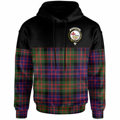 Scottish MacDonald (Clan Donald) Clan Crest Tartan Hoodie - Horizontal Style Front Side Tartan Plaid