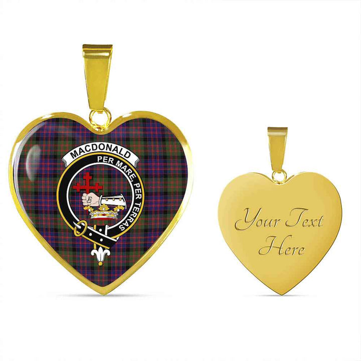 Scottish MacDonald (Clan Donald) Clan Crest Tartan Necklace Heart Tartan Plaid 4