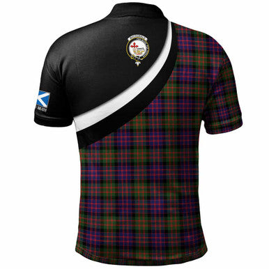 Scottish MacDonald (Clan Donald) Clan Crest Tartan Polo Shirt - Scotland Forever Style Back Side Tartan Plaid