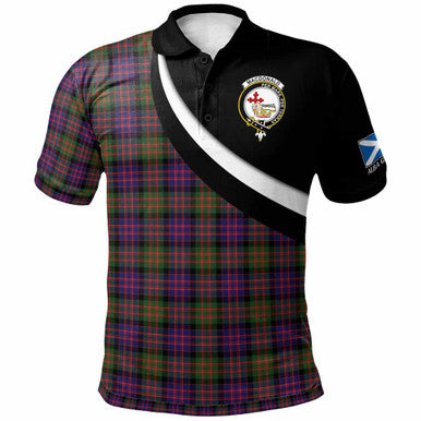 Scottish MacDonald (Clan Donald) Clan Crest Tartan Polo Shirt - Scotland Forever Style Front Side Tartan Plaid