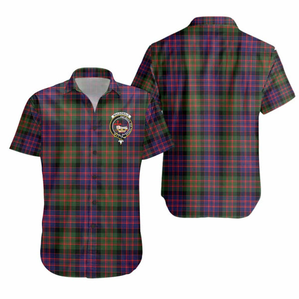 Scottish MacDonald (Clan Donald) Clan Crest Tartan Short Sleeve Shirt Tartan Plaid