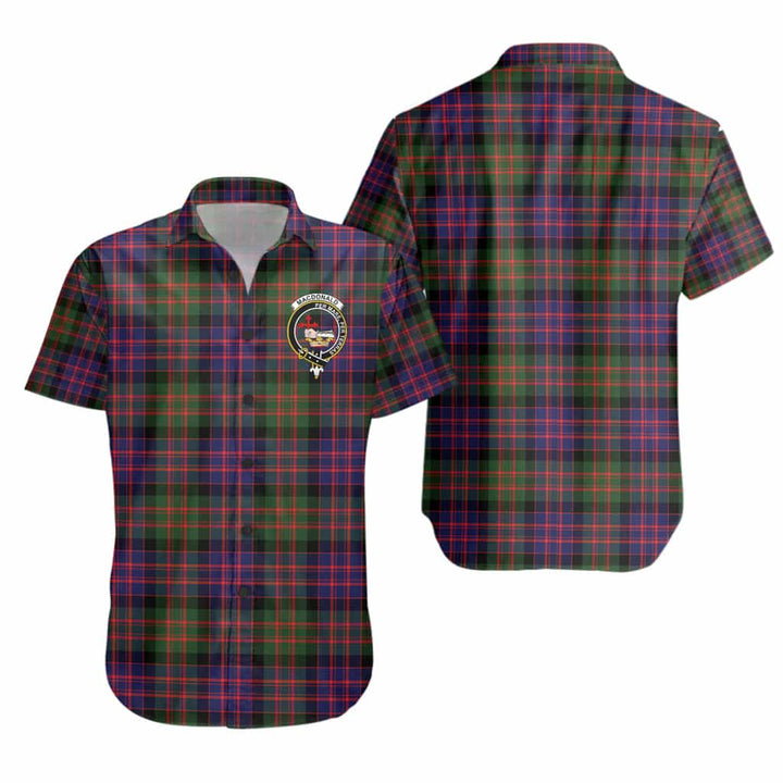 Scottish MacDonald (Clan Donald) Clan Crest Tartan Short Sleeve Shirt Tartan Plaid