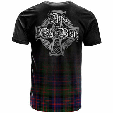 Scottish MacDonald (Clan Donald) Clan Crest Tartan T-Shirt - Alba Gu Brath Family Crest Celtic Inspired Back Side Tartan Plaid