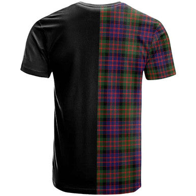 Scottish MacDonald (Clan Donald) Clan Crest Tartan T-Shirt Half in Me Back Side Tartan Plaid