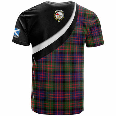 Scottish MacDonald (Clan Donald) Clan Crest Tartan T-Shirt - Scotland Forever Style Back Side Tartan Plaid