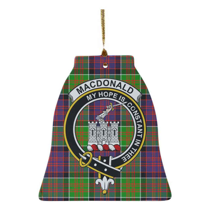 Scottish MacDonald (Clan Ranald) Clan Crest Tartan Ceramic Ornament Bell Shape Tartan Plaid