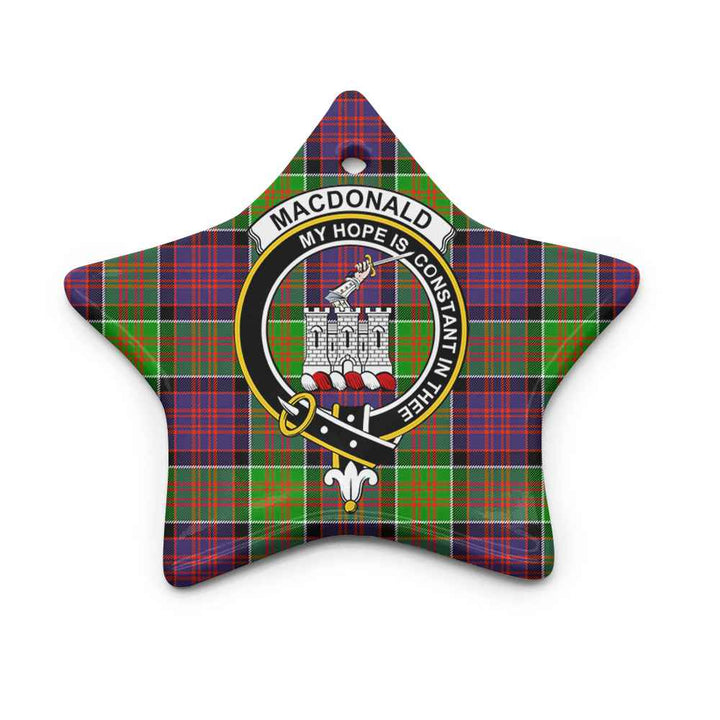 Scottish MacDonald (Clan Ranald) Clan Crest Tartan Ceramic Ornament Star Shape Tartan Plaid
