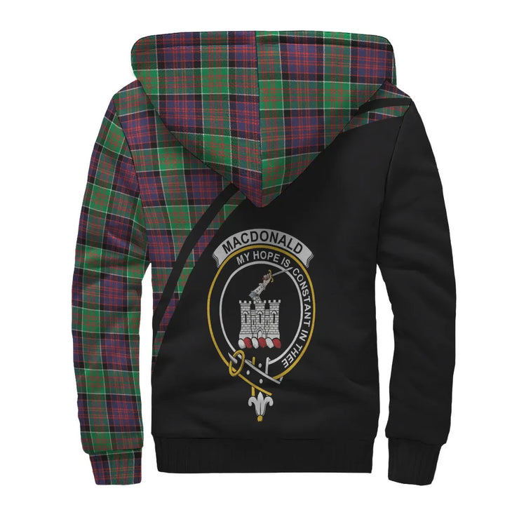 Scottish MacDonald (Clan Ranald) Clan Crest Tartan Curve Sherpa Hoodie
