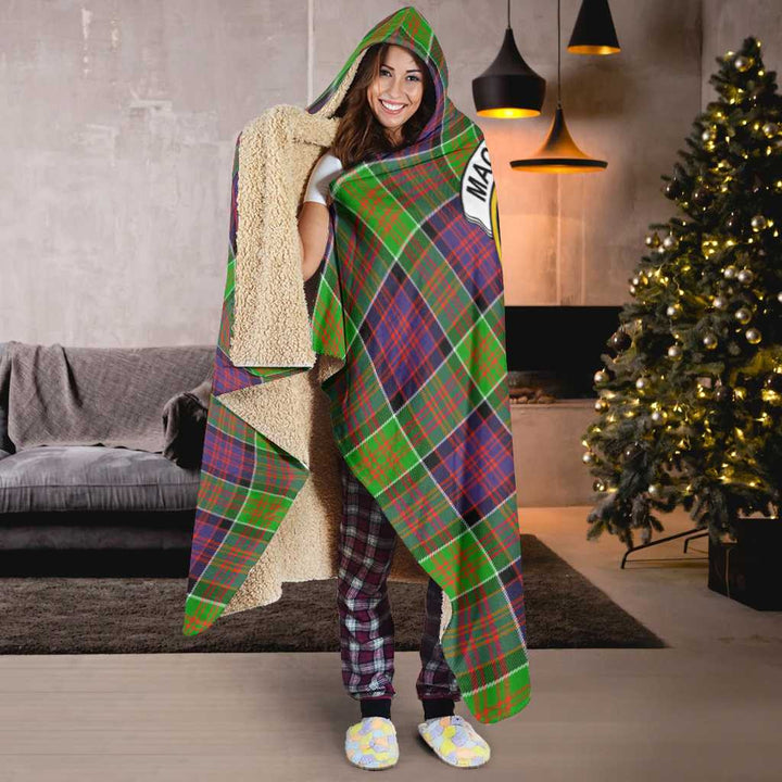 Scottish MacDonald (Clan Ranald) Clan Crest Tartan Hooded Blanket Tartan Plaid 6