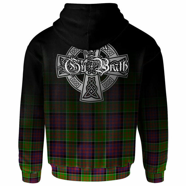 Scottish MacDonald (Clan Ranald) Clan Crest Tartan Hoodie - Alba Gu Brath Family Crest Celtic Inspired Back Side Tartan Plaid