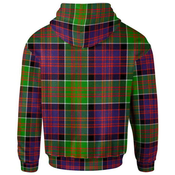 Scottish MacDonald (Clan Ranald) Clan Crest Tartan Hoodie Back Side Tartan Plaid