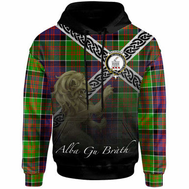 Scottish MacDonald (Clan Ranald) Clan Crest Tartan Hoodie - Scotland Lion Front Side Tartan Plaid