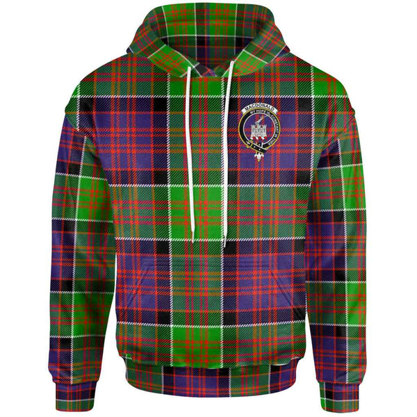 Scottish MacDonald (Clan Ranald) Clan Crest Tartan Hoodie Front Side Tartan Plaid