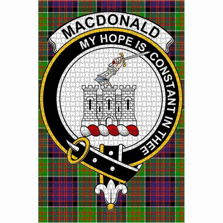 Scottish MacDonald (Clan Ranald) Clan Crest Tartan Jigsaw Puzzle 1