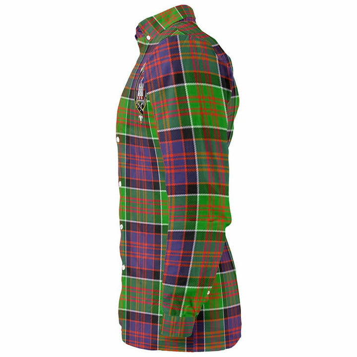 Scottish MacDonald (Clan Ranald) Clan Crest Tartan Long Sleeve Shirt Tartan Plaid