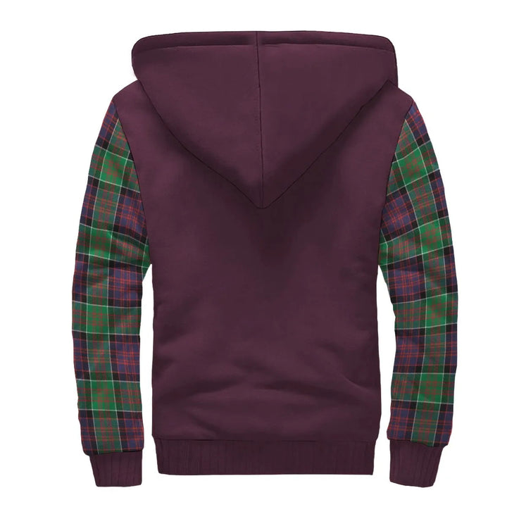 Scottish MacDonald (Clan Ranald) Clan Crest Tartan Plaid Sleeve Sherpa Hoodie