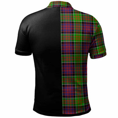 Scottish MacDonald (Clan Ranald) Clan Crest Tartan Polo Shirt - Half in Me Back Side Tartan Plaid