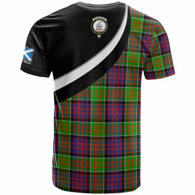 Scottish MacDonald (Clan Ranald) Clan Crest Tartan T-Shirt - Scotland Forever Style Back Side Tartan Plaid