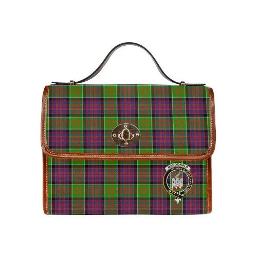 Scottish MacDonald (Clan Ranald) Clan Crest Tartan Waterproof Canvas Bag Tartan Plaid 1
