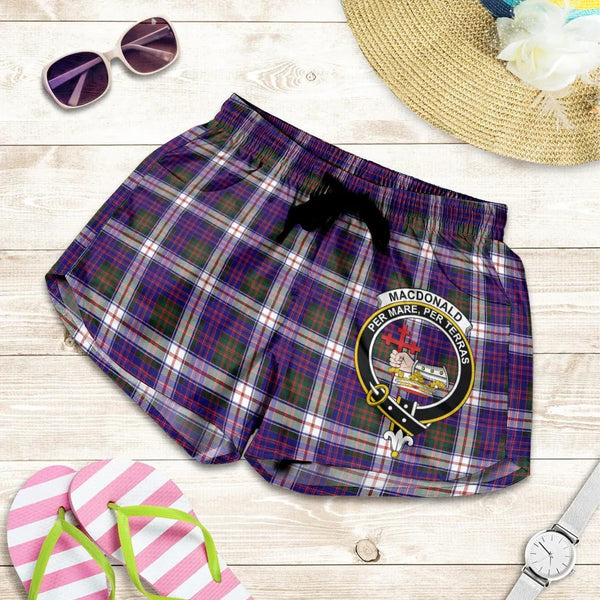 Scottish MacDonald Dress Modern Clan Crest Tartan Women Shorts