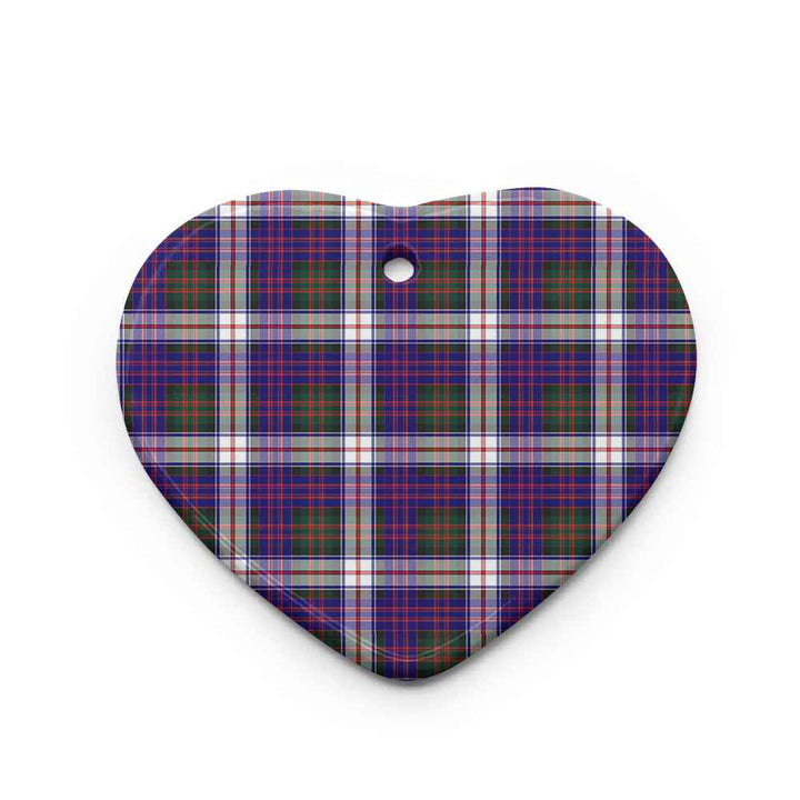 Scottish MacDonald Dress Modern Clan Tartan Ceramic Ornament Heart Shape Tartan Plaid