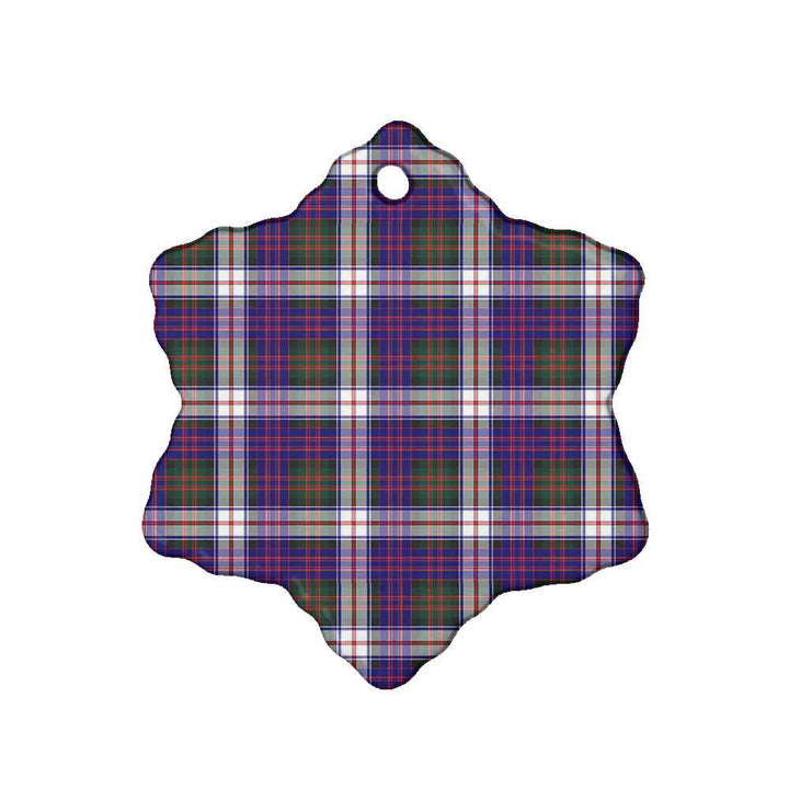 Scottish MacDonald Dress Modern Clan Tartan Ceramic Ornament Snow Flake Shape Tartan Plaid
