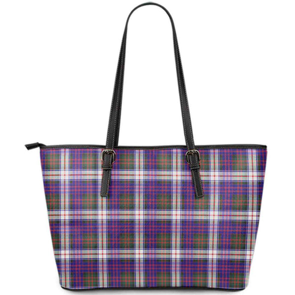 Scottish MacDonald Dress Modern Clan Tartan Leather Tote Tartan Plaid