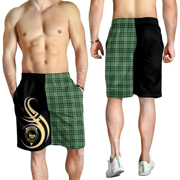 Scottish MacDonald Lord of The Isles Hunting Clan Crest Tartan Believe in Me Men's Shorts