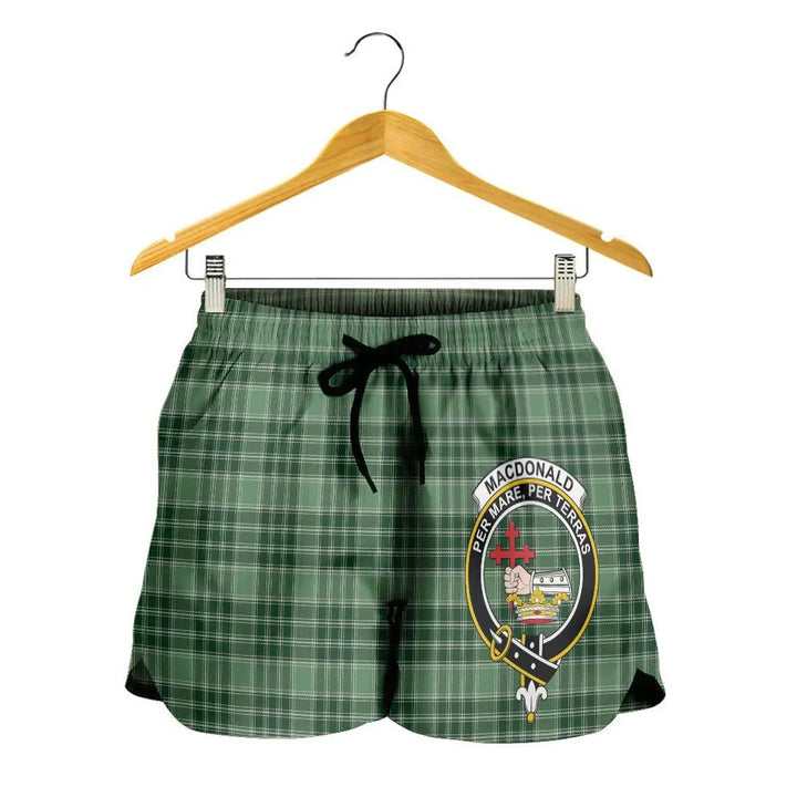 Scottish MacDonald Lord of The Isles Hunting Clan Crest Tartan Women Shorts
