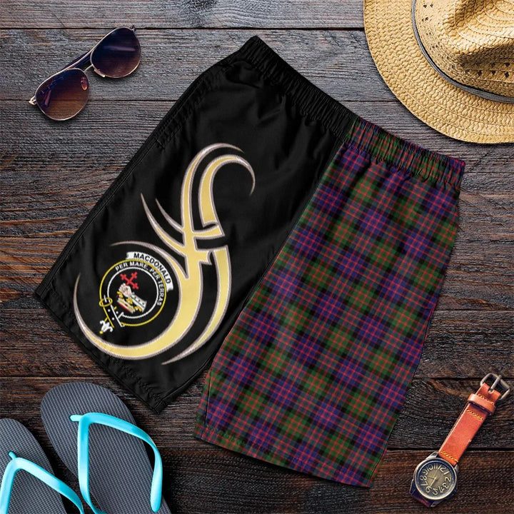 Scottish MacDonald Modern Clan Crest Tartan Believe in Me Men's Shorts