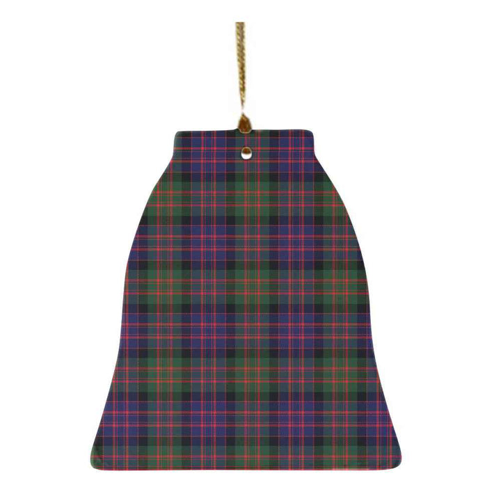 Scottish MacDonald Modern Clan Tartan Ceramic Ornament Bell Shape Tartan Plaid
