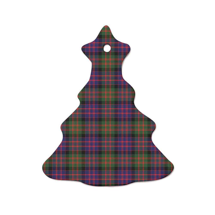 Scottish MacDonald Modern Clan Tartan Ceramic Ornament  Tree Shape Tartan Plaid