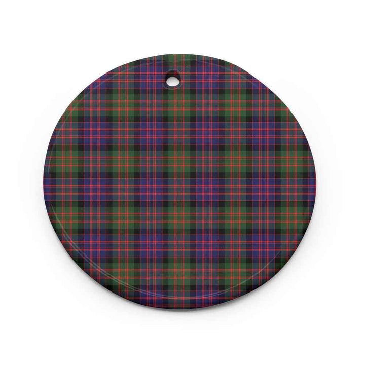Scottish MacDonald Modern Clan Tartan Ceramic Ornament Circle Shape Tartan Plaid