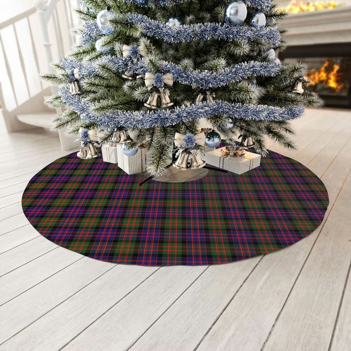Scottish MacDonald Modern Clan Tartan Christmas Tree Skirt No Tassels 3 Tartan Plaid