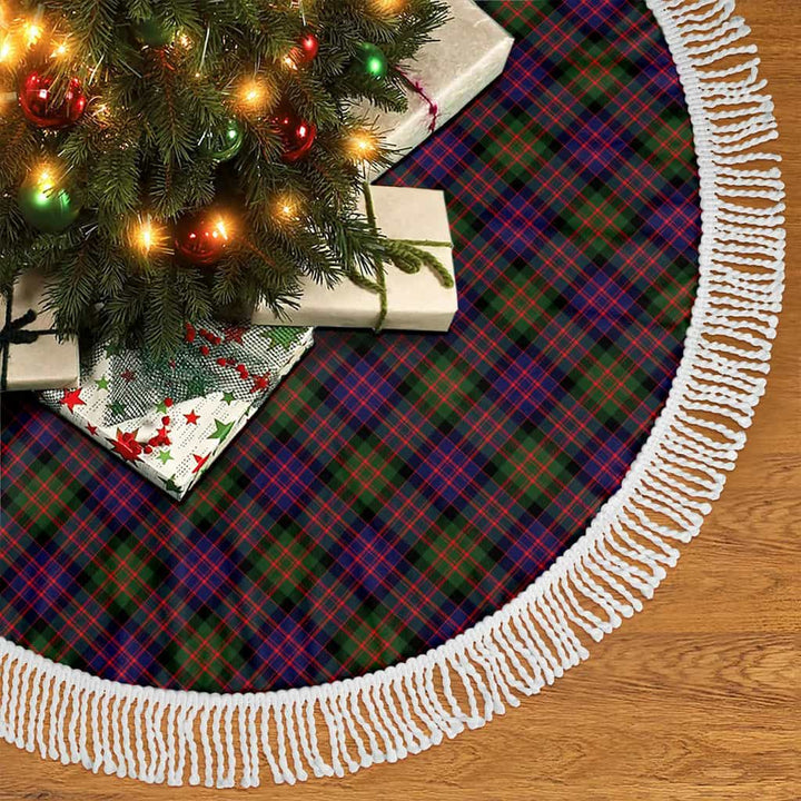 Scottish MacDonald Modern Clan Tartan Christmas Tree Skirt Tassels 2 Tartan Plaid