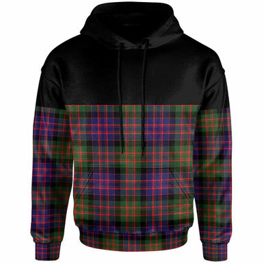Scottish MacDonald Modern Clan Tartan Hoodie - Horizontal Style Front Side Tartan Plaid