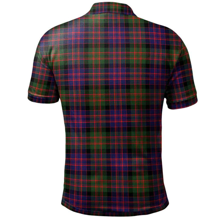 Scottish MacDonald Modern Clan Tartan Polo Shirt Back Side Tartan Plaid