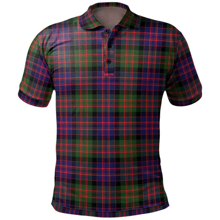 Scottish MacDonald Modern Clan Tartan Polo Shirt Front Side Tartan Plaid