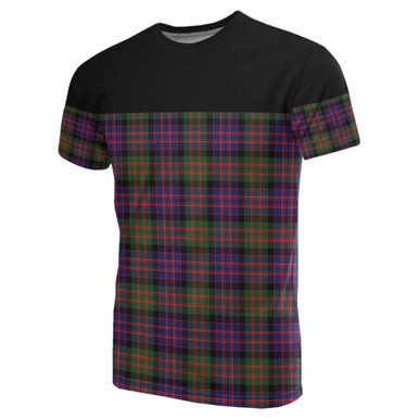 Scottish MacDonald Modern Clan Tartan T-Shirt Horizontal Style Front Side Tartan Plaid