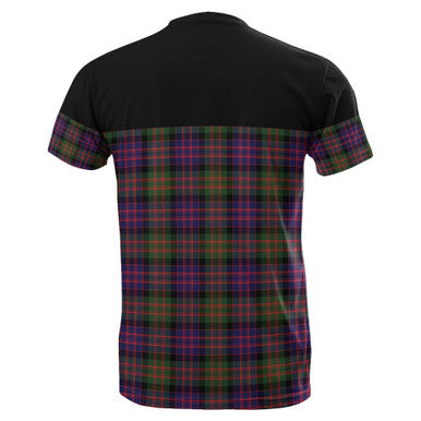 Scottish MacDonald Modern Clan Tartan T-Shirt Horizontal Style Back Side Tartan Plaid