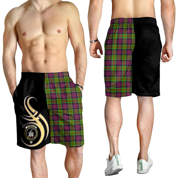 Scottish MacDonald of Clanranald Clan Crest Tartan Believe in Me Men's Shorts