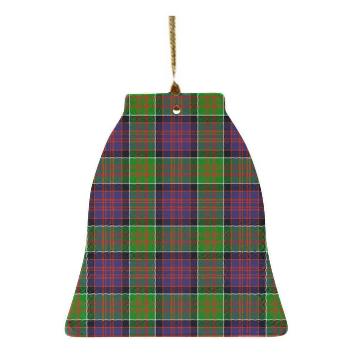 Scottish MacDonald of Clanranald Clan Tartan Ceramic Ornament Bell Shape Tartan Plaid