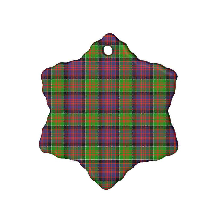 Scottish MacDonald of Clanranald Clan Tartan Ceramic Ornament Snow Flake Shape Tartan Plaid