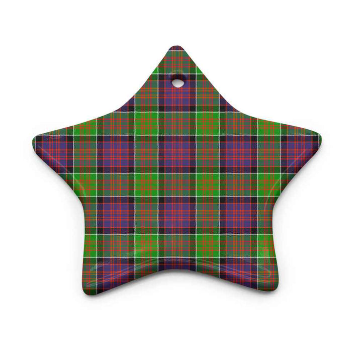 Scottish MacDonald of Clanranald Clan Tartan Ceramic Ornament Star Shape Tartan Plaid
