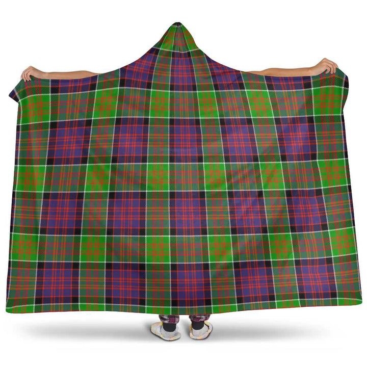 Scottish MacDonald of Clanranald Clan Tartan Hooded Blanket Tartan Plaid 1